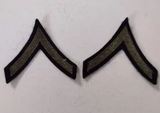 WW2 ERA ARMY PRIVATE FIRST CLASS CHEVRONS PAIR (2) NOS :KY21-1
