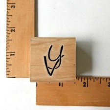 Stamp Cabana Rubber Stamp Initials VY" - NEW