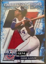 2021 TOPPS OPENING DAY HANK AARON BRAVES OUTSTANDING OPENING DAY INSERT #OOD-10