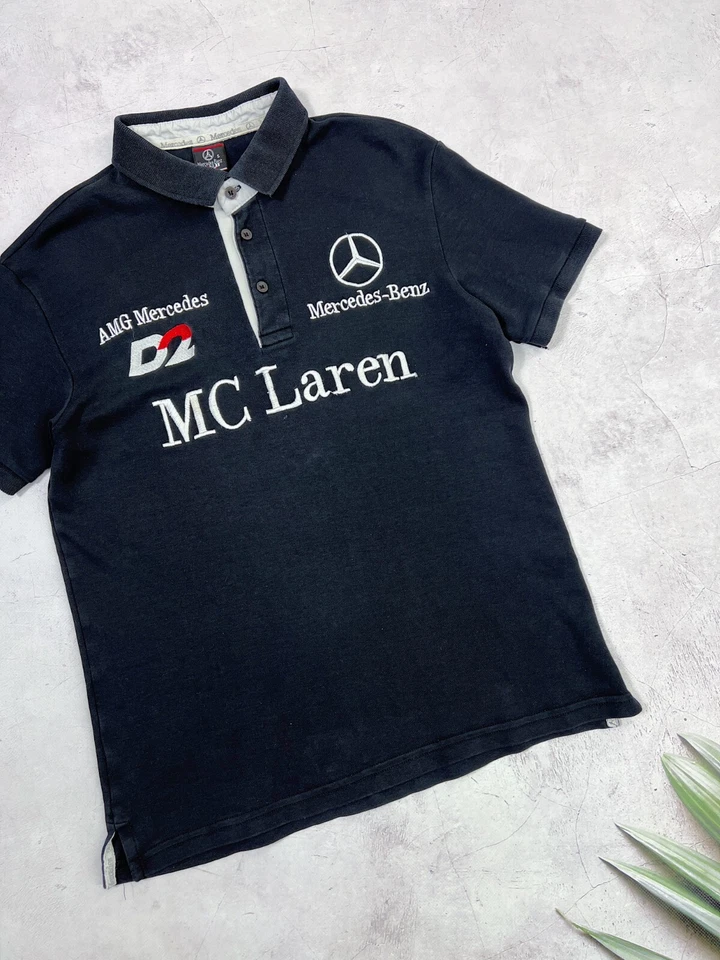 T-shirt Mercedes Benz vintage années 90 AMG brodé MCLaren D2 noir taille S - Photo 4/4