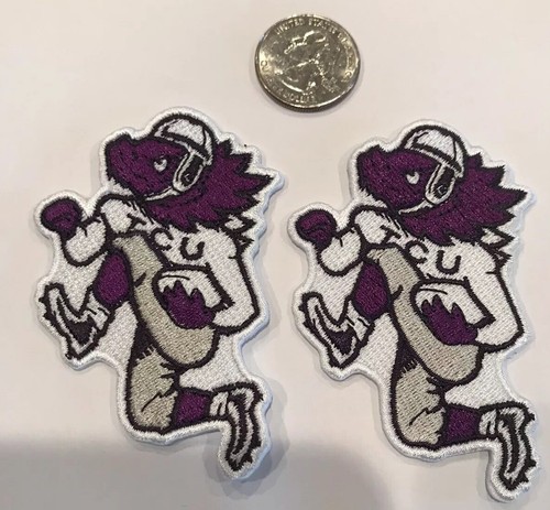 (2)-TCU Texas Christian Horned Frogs Embroidered Iron On Patches 3.25” X 2” - Picture 2 of 4