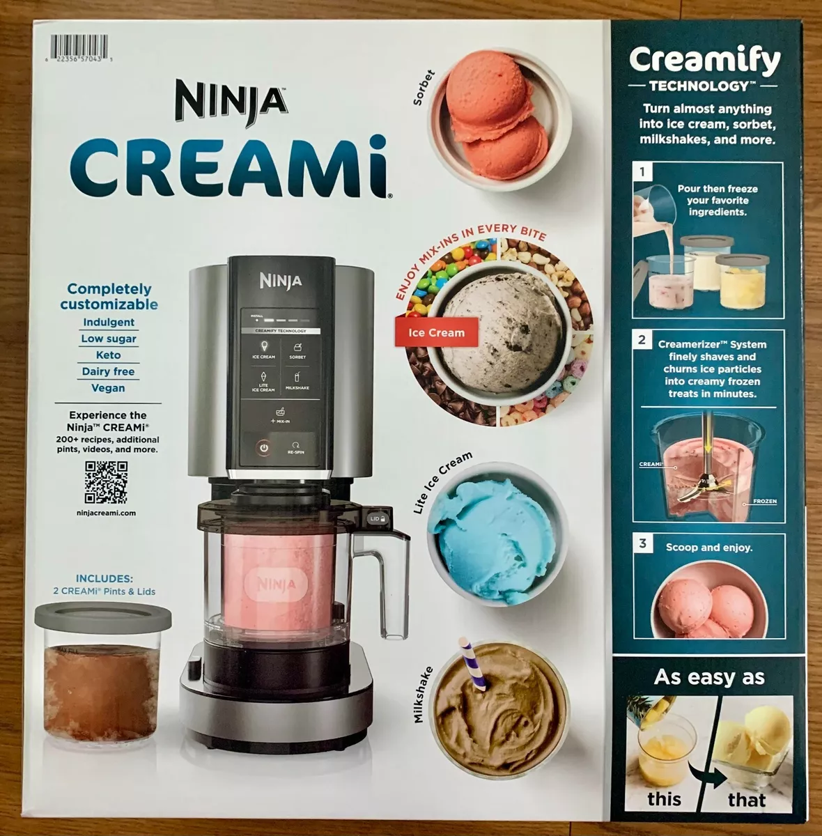 NEW Ninja CREAMi, Ice Cream Maker, 5 One-Touch Programs (NC300) *SHIPS SAME  DAY* 622356570435