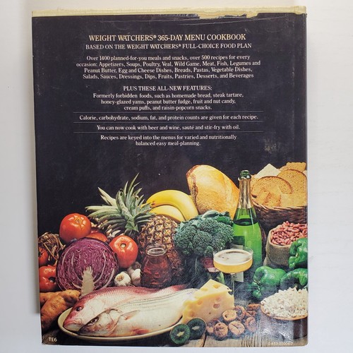 365 Day Menu Cookbook by Weight Watchers 1981 Hardcover Dust Jacket 1st Printing - Picture 12 of 12