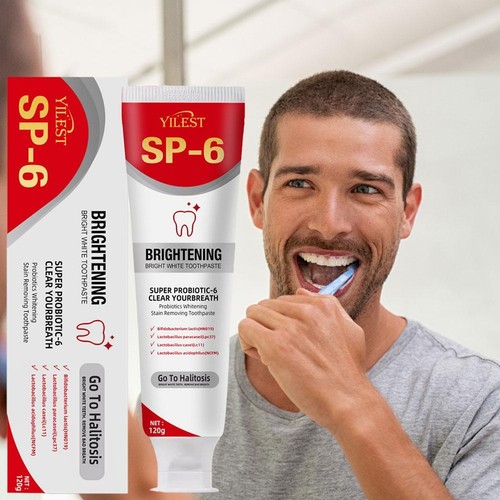 SP-6 Probiotics Bright White Zahnpasta, frischer Atem, Super Probiotic-6 120g - Picture 4 of 13