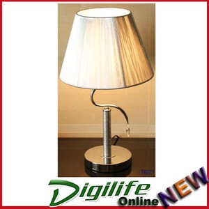bedside fashionable lamp elegant simple living silver modern table
