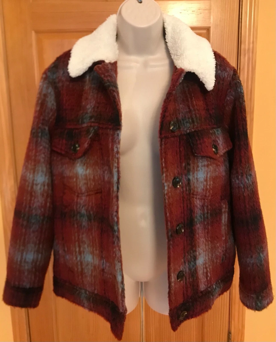 Forever 21 Women s Rust Burgundy Multi Colored Plaid Winter