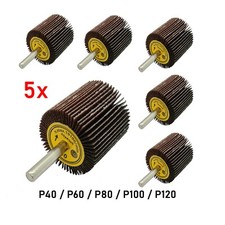 5X F&Auml;CHERSCHLEIFER  40x40x6 Schleifmop Kleinschleifmop Schleifer Lamellen 6mm