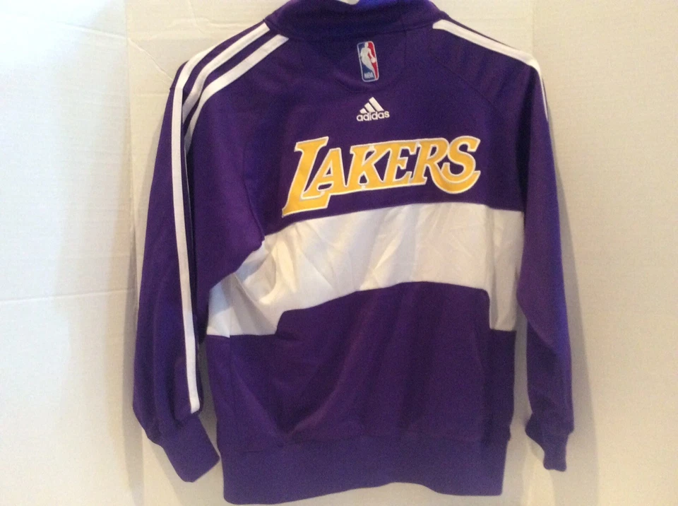 Adidas NBA Los Angeles Lakers Purple/White Warmup Jacket Youth Small (Johana) - Изображение 2 из 4