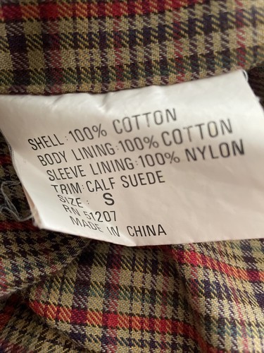 VTG Talbots Lightweight Brown Cotton Canvas Suede Trim Barn Chore Jacket Small - Picture 8 of 10