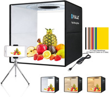 Photo Box 16" X 16" Quick Install Foldable Portable Studio Kit with Soft Light C