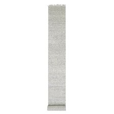 2'6" x 23'4" Gray Grass Design Undyed Wool Hand Knotted XL Runner Rug R79532