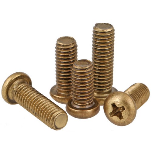 M2 x 0.4 M2.5 x 0.45 Solid Brass Phillips Pan Head Machine Screws DIN7985A GB818 - Picture 3 of 4