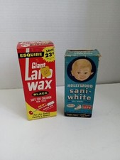 Vintage Liquid Shoe Polish Esquire Hollywood Sani White Lot