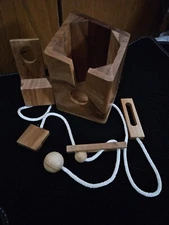 Bsiri Think For Drink Game Wooden Wine Bottle Puzzle