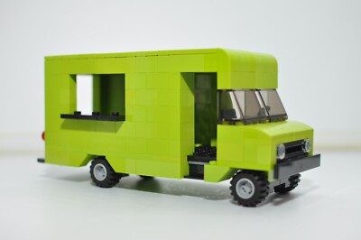 Lime Food Truck Custom Model Toy Built and Compatible with LEGO® Bricks 