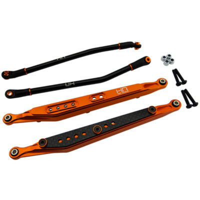【限定ピンク】cuppaフルカーボンシャフト Hot Racing AMJ5603 Orange Aluminum & Cf Link Set Axial Rr10