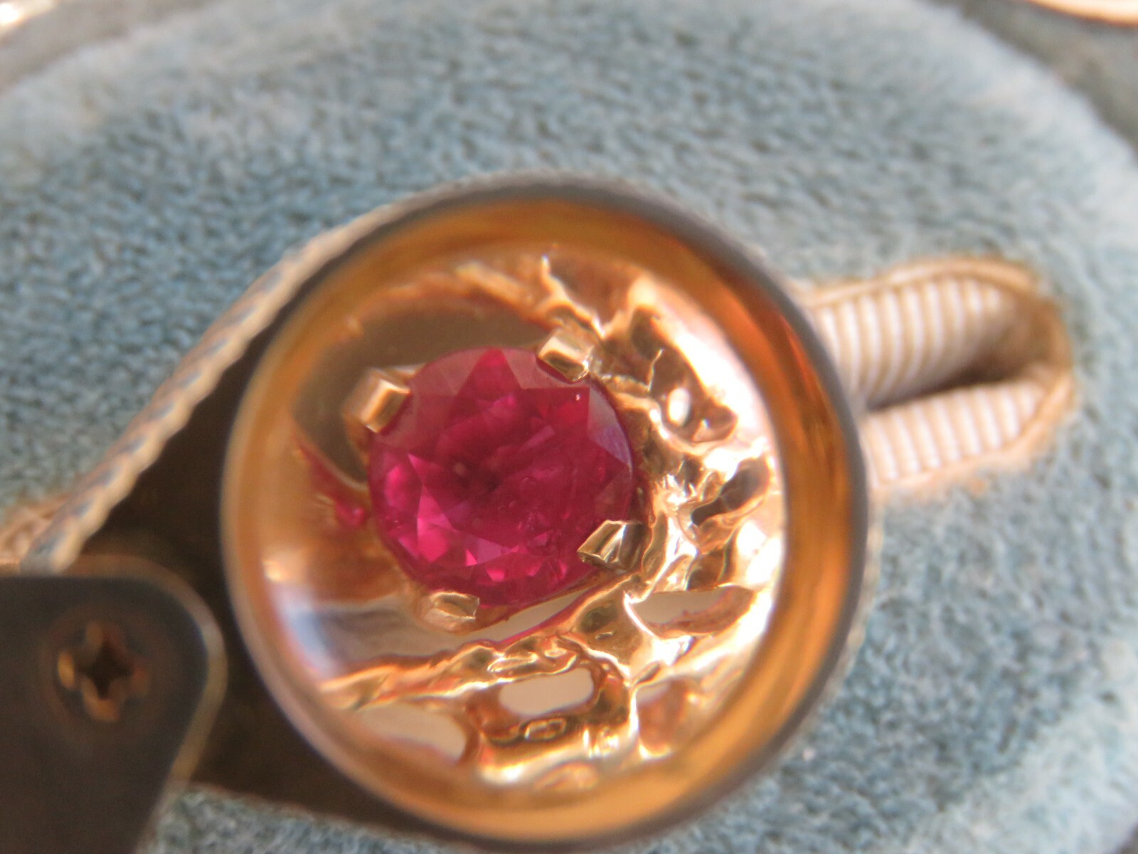 ❤️Solid 14K❤️ Yellow Gold Natural Ruby Engagement… - image 11