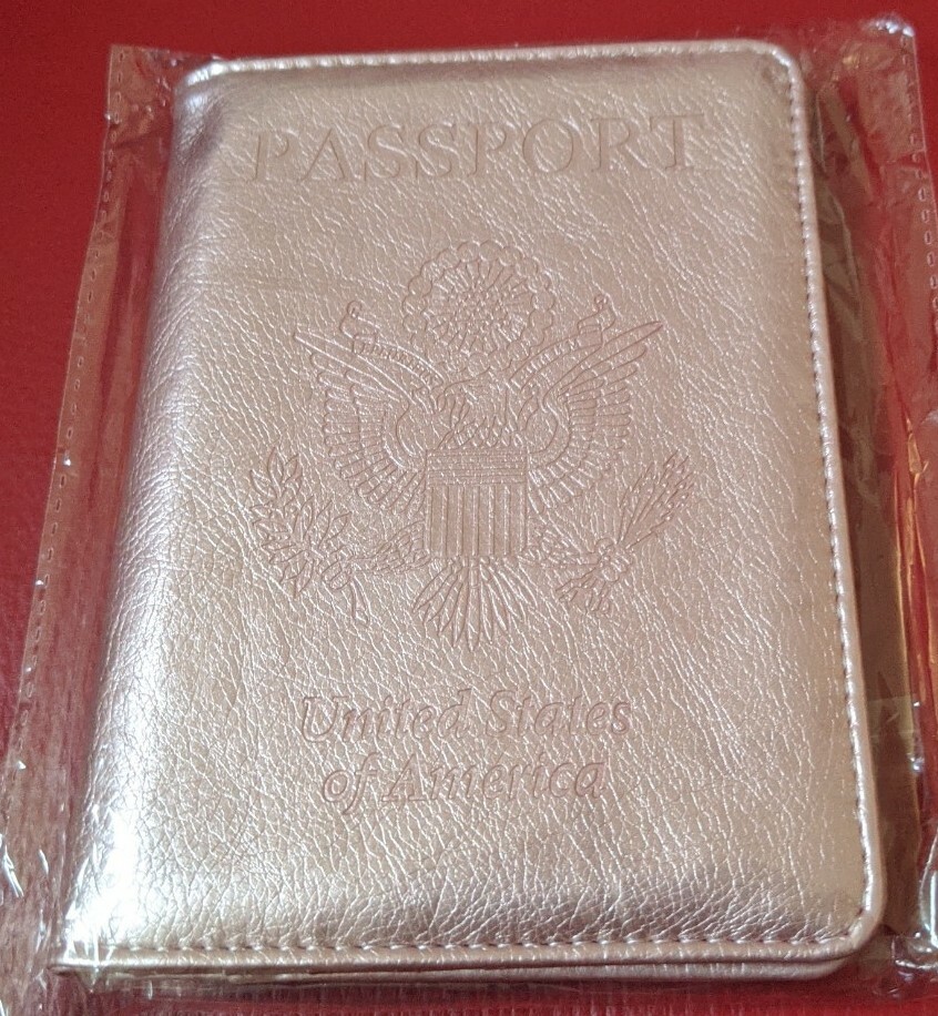 GDTK Faux Leather USA Passport Holder RFID Blocking Travel Wallet Rose Gold eBay