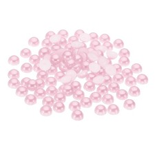 500Pcs Flatback Pearls Beads, 10mm Flatback Pearls, Light Pink