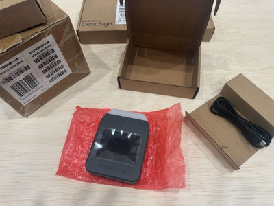 Embrava Desk Sign Smart Sensor (DESKSIGN01) - 360° LED Status, Touchscreen, RFID