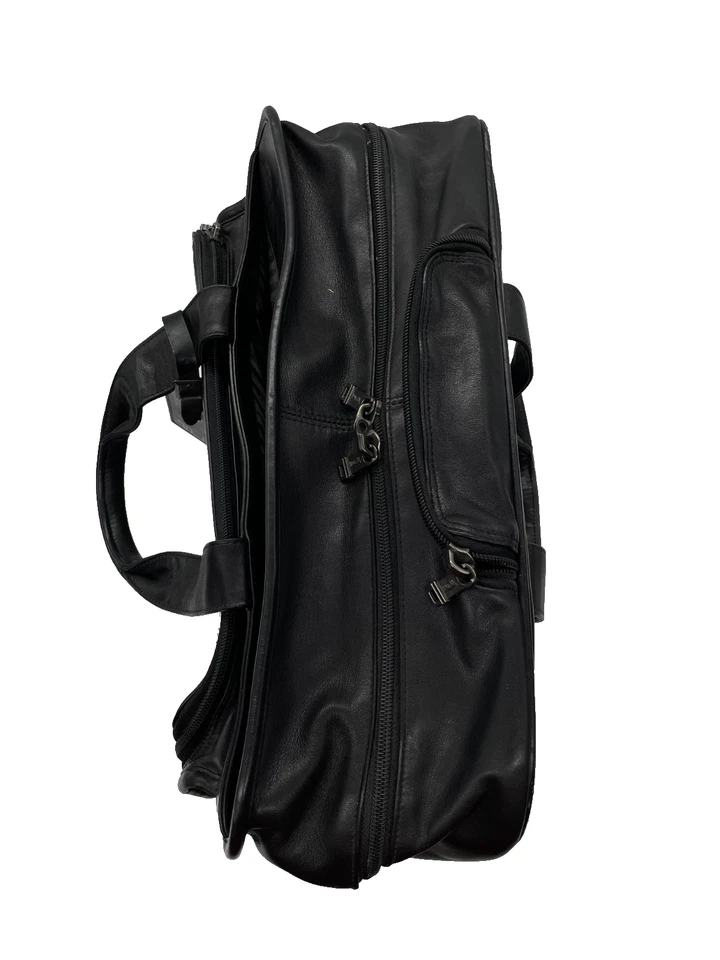 Sac de transport à roulettes Tumi en cuir noir - Photo 4/4