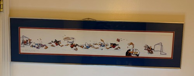 #ad #ad Robert Marble “Powerplay” Signed Numbered Hockey Print Ducks vs Penguins Framed $139.99