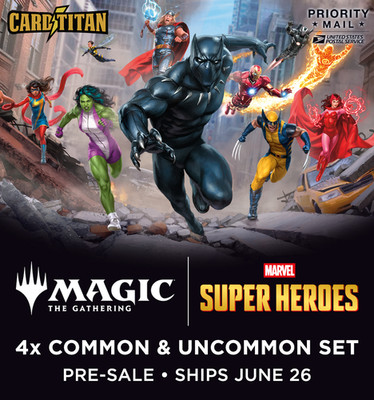 Magic MTG - MARVEL SUPER HEROES - Complete Common & Uncommon Playset (x4 set)