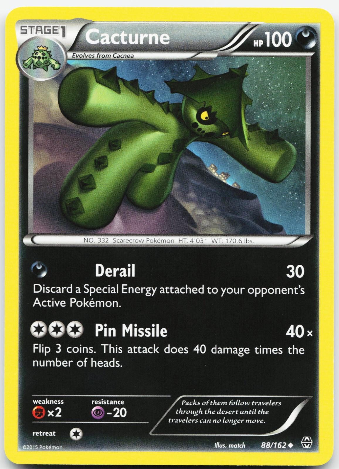 Cacturne 88/162 Uncommon BREAKthrough Pokemon Near Mint