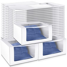 50 Pcs Gift Boxes with Window Display Clear for Baseball Cap Paper Fold Hat O...