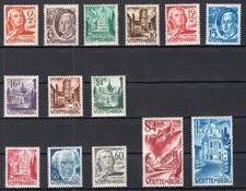 1948 W&uuml;rttemberg-Hohenzollern 14-27 * ungebraucht Auswahl Satz und Einzelmarken