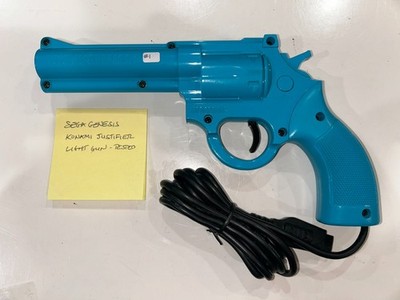The Justifier Sega Genesis Light Gun Lethal Enforcers Konami Blue TESTED