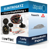 für Mitsubishi Pajero 12.1990-06.2000 Towtec E-Satz 7Polig Universell