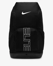 Nike Varsity Elite Backpacks Bubble Strap (32L) Black/Black/Metallic Silver New