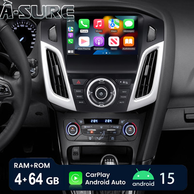 4+64G Für Ford Focus III MK3 2011-2019 Autoradio Android 15 Carplay GPS NAVI SWC