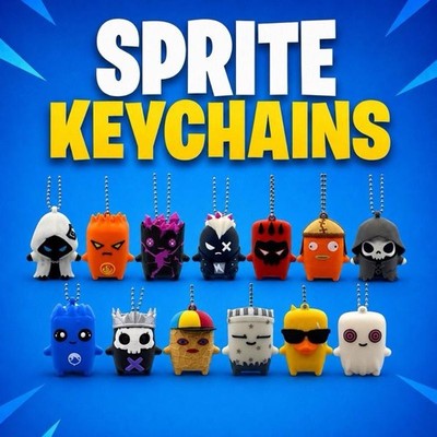 Sprites Fort Building 3D Printed Keychain   Battle Royale Gamer Sprite Accessory
