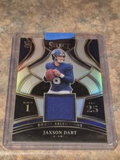 2025 Panini Select Football Jaxson Dart Draft Selections Relic RC /149 Giants