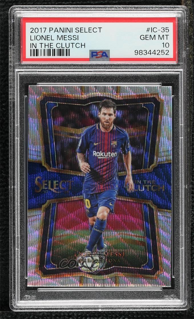2017-18 Panini Select In The Clutch Lionel Messi #IC-35 PSA 10 GEM MT 0j4n