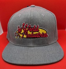 World Industries Boys Logo Grey Snapback Cap, Original, New With Tags