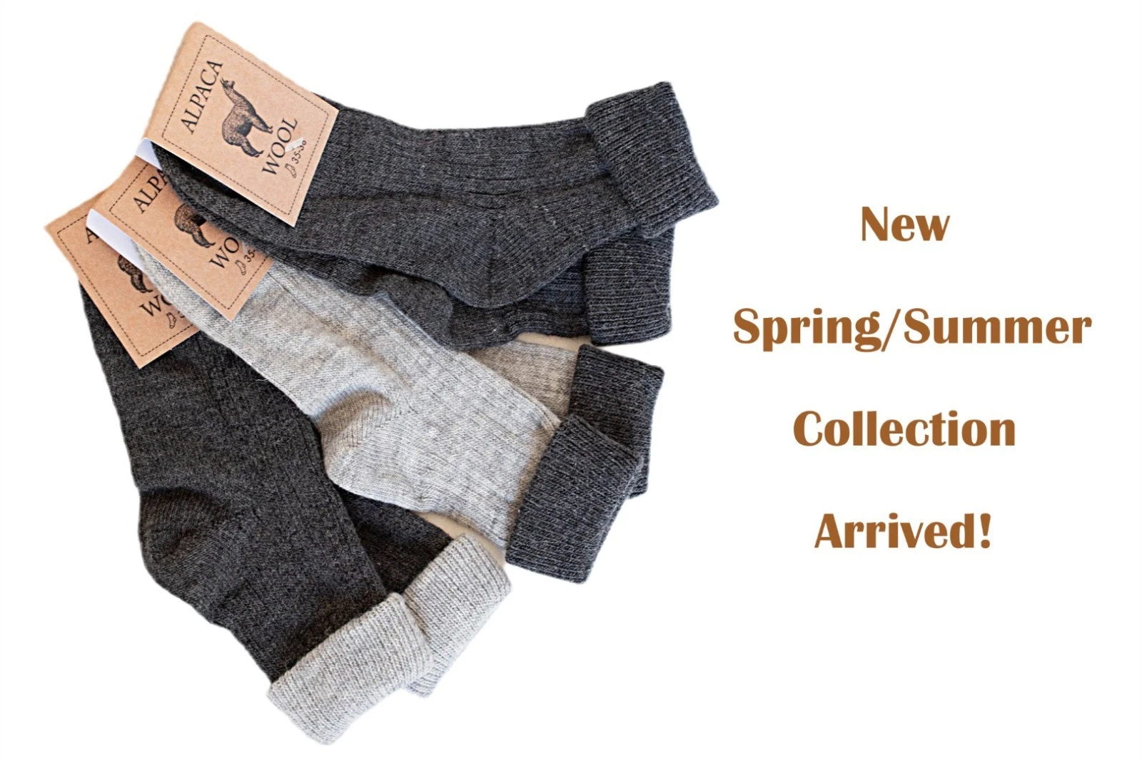 Luxury Alpaca Wool Socks Ultra Soft Breathable Rolled Spring/Summer Collection