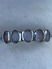 Vintage 925 Sterling Silver Ring Size P 1/2 Pink Stones