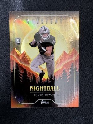 Topps Midnight 2024 Football- Brock Bowers Nightball /75 #NB-13