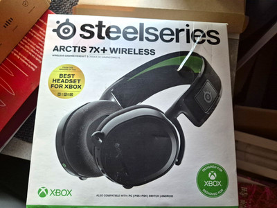 SteelSeries Arctis 7X+ Wireless Gaming-Headset Bluetooth USB-C Boom Mic Schwarz