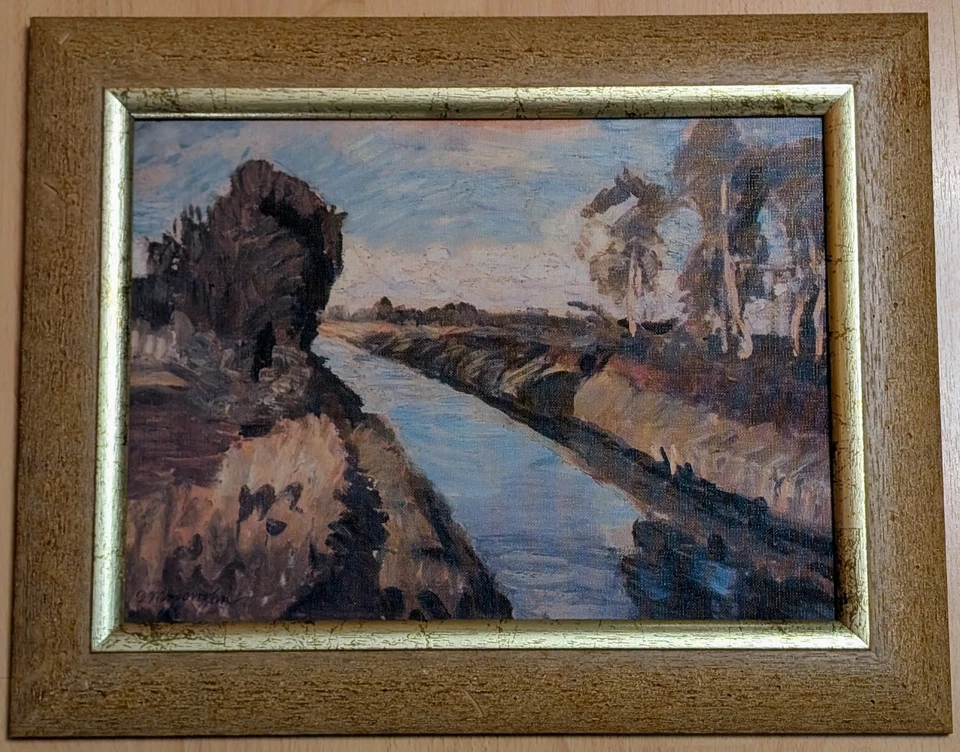 Bild im Rahmen Otto Modersohn - Sommerlicher Moorgraben