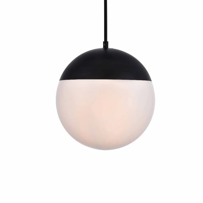 Elegant Lighting LD6038 Eclipse 12''W Pendant - Black