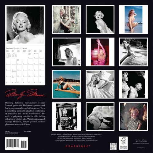 Graphique Marilyn Monroe 2026 12 x 12 Wandkalender - Bild 2 von 2