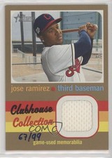 2020 Topps Heritage Clubhouse Collection Relics Gold 67/99 Jose Ramirez 09if