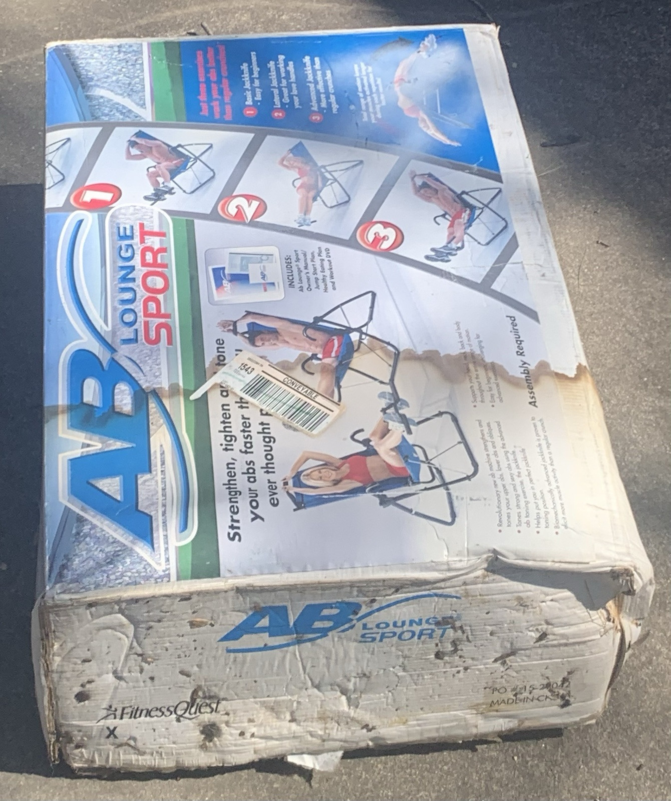 AB Lounge Sport Abdominal Workout Fitness Exercise Blue Lounger Chair Machine