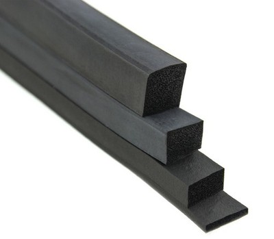 EPDM Quadrat Gummi Vierkant Moosgummi flach Fugen Band Dichtung SMI 2-50 mm VZ