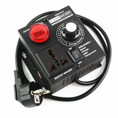 EU Plug AC 220V 4KW SCR Adjustable Voltage Temperature Light Speed Controller *p