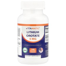 Lithium Orotate, 5 mg, 240 Vegetable Capsules